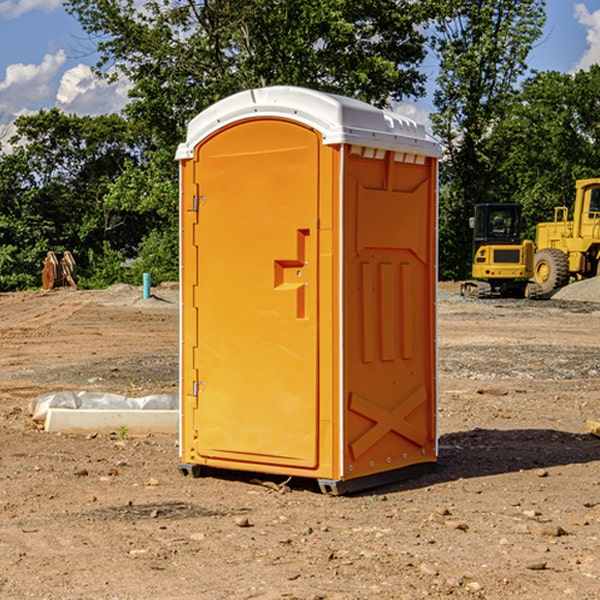 how often are the portable restrooms cleaned and serviced during a rental period in Concho County TX